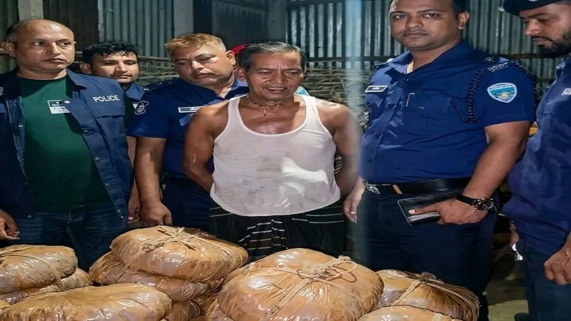 সিঙ্গারবিল থেকে ১১০ কেজি গাঁজাসহ মাদক  কারবারি আটক।